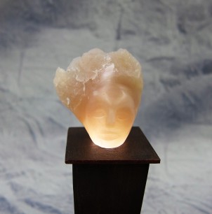 Raw stone face 3,5 cm